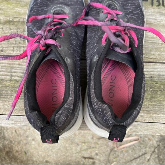 Vionic Agile Fyn Sneakers Size 9 black gray pink - Picture 4 of 8